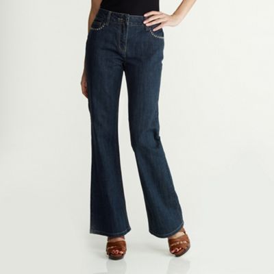 Blue boot cut jeans