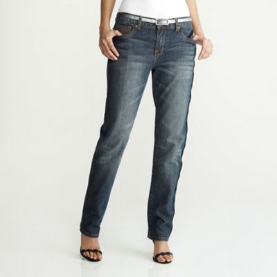 Blue straight cut jeans