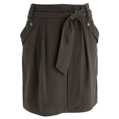 Butterfly by Matthew Williamson Khaki green pocket detail skirt