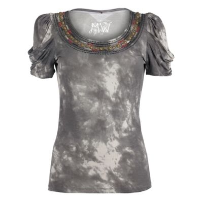 Butterfly by Matthew Williamson Mink tie dye t-shirt