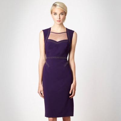 Home Purple studded cocktail dress