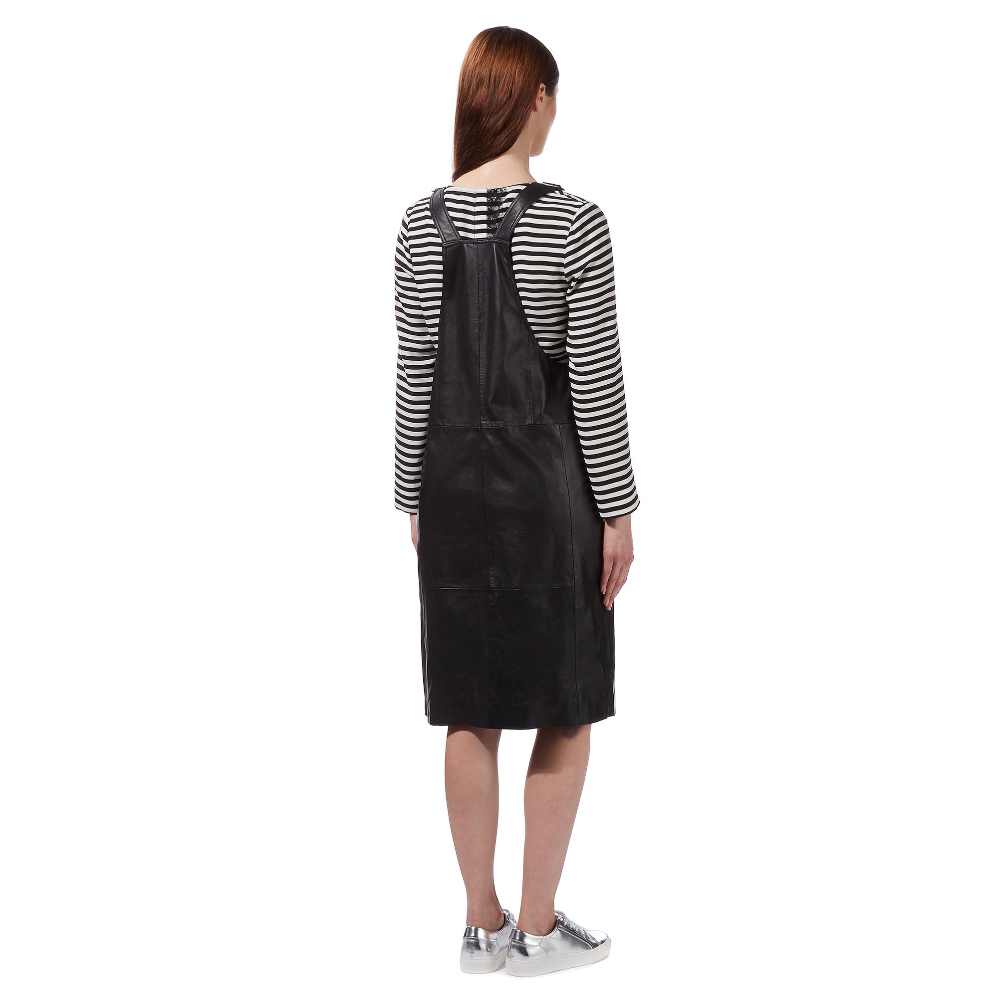 Preen/Edition Womens Black Leather Pinafore Dress From Debenhams eBay