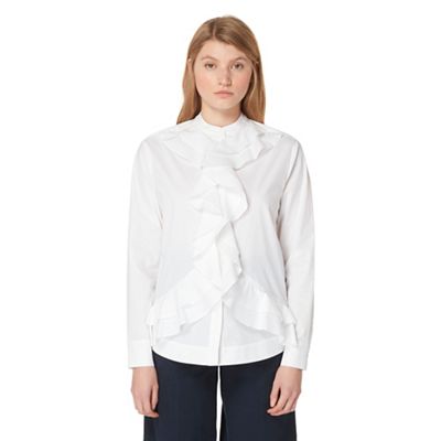 frilled white shirt