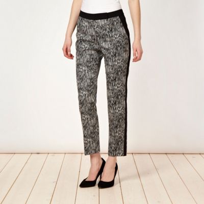 Designer black space dye trousers                                                                                               