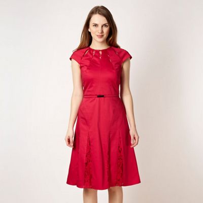 Pink lace insert dress                                                                                                          