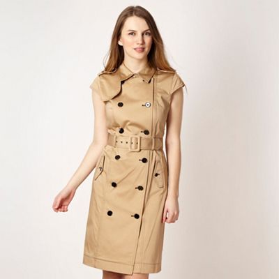 Designer taupe safari dress                                                                                                     
