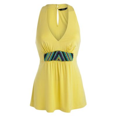 Star by Julien Macdonald Yellow jersey trim top