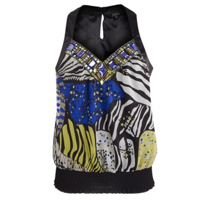 Star by Julien Macdonald Purple tribal print top