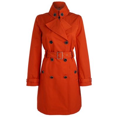 Orange glam trench coat