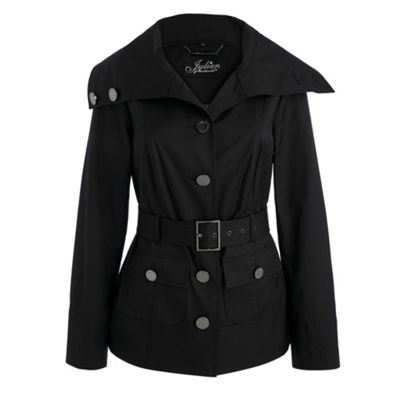 Star by Julien Macdonald Black popper military jacket