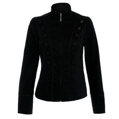 Star by Julien Macdonald Black military popper jacket