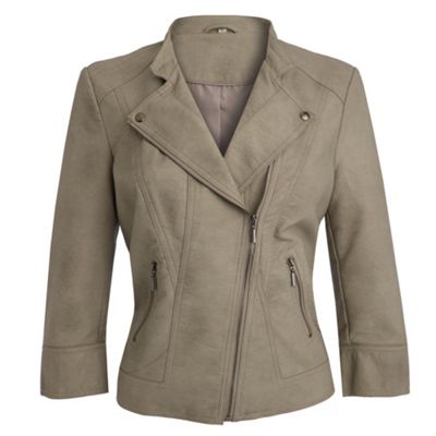 Star by Julien Macdonald Natural crop biker jacket