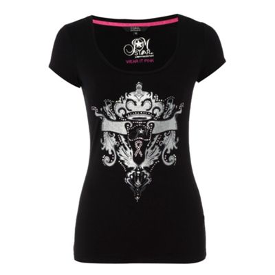 Breast Cancer Campaign black wear it pink t-shirt