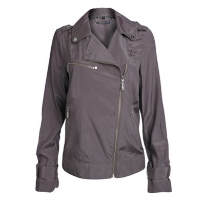 Taupe biker jacket