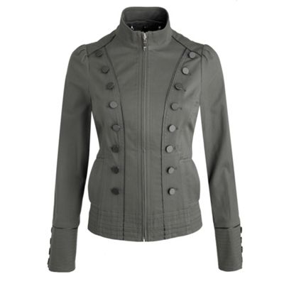 Star by Julien Macdonald Khaki canvas military jacket