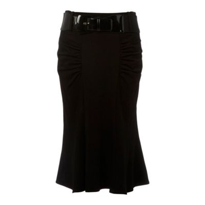 Star by Julien Macdonald Black ruched belted skirt