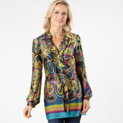 Star by Julien Macdonald Lime green paisley print blouse