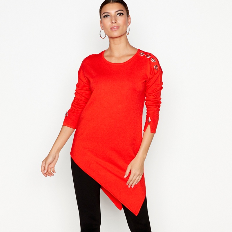 Star by Julien Macdonald - Red Eyelet Asymmetric Jumper Review