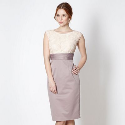 Debut Taupe lace shift dress- at Debenhams.ie