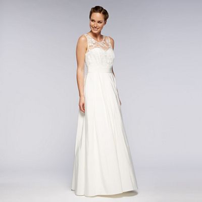Debut Ivory embroidered full skirt bridal dress- at Debenhams