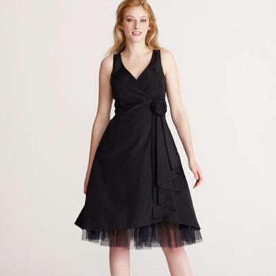 £95 Black taffeta corsage prom dress