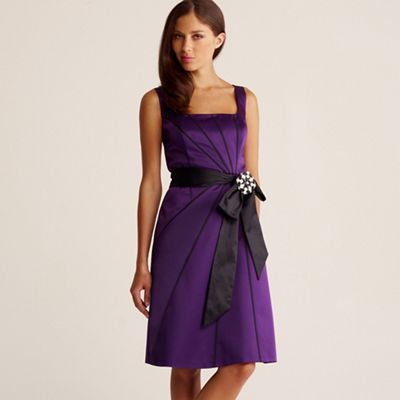 Purple panelled origami prom dress