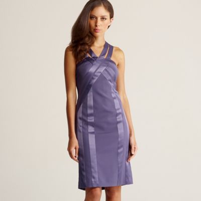 Pewter matt and shine shift dress