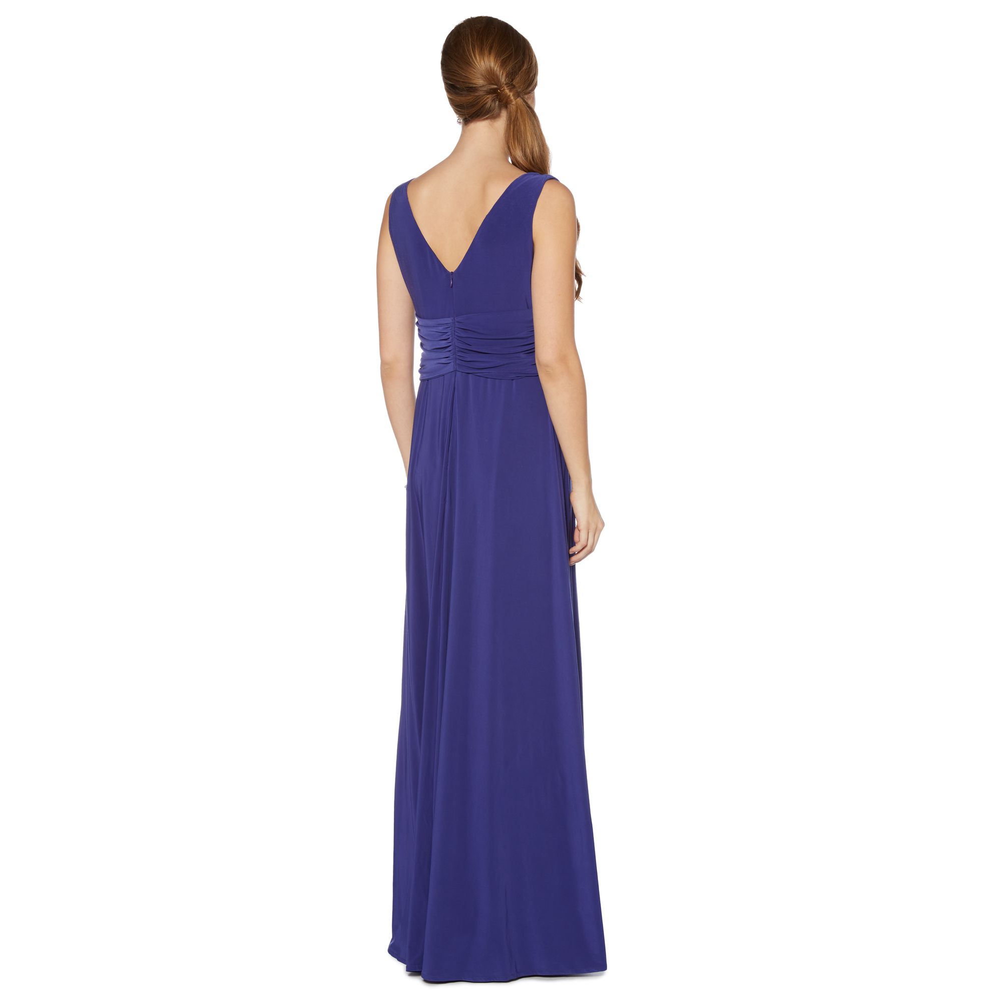 Debut Womens Royal Blue Pleated Jersey Maxi Dress From Debenhams eBay