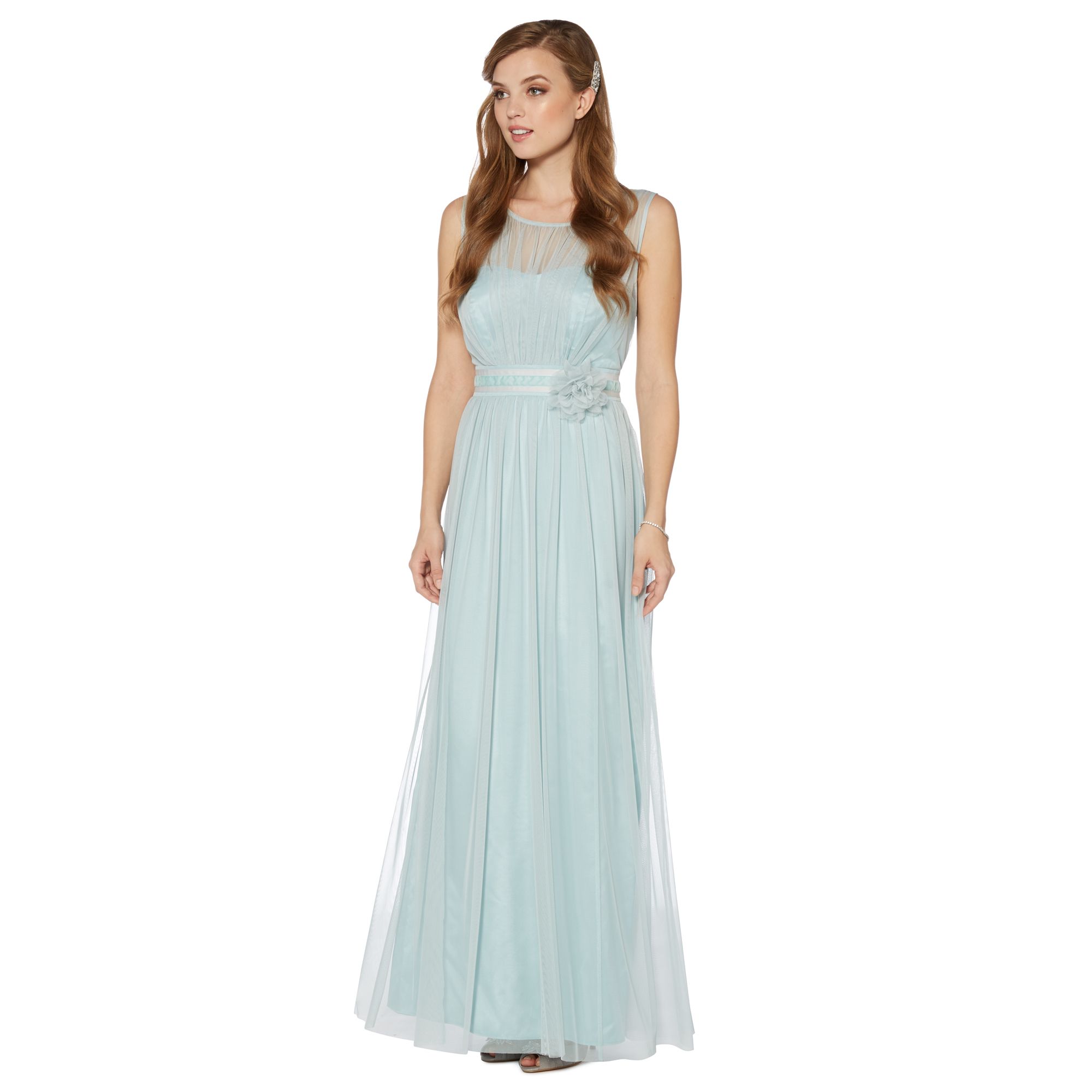 Debut Womens Pale Green Mesh Build Corsage Maxi Dress From Debenhams | eBay