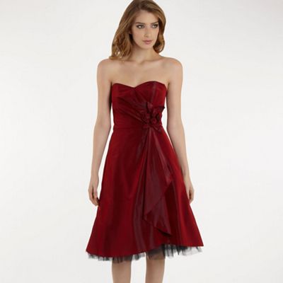 £100 Red taffeta corsage prom dress