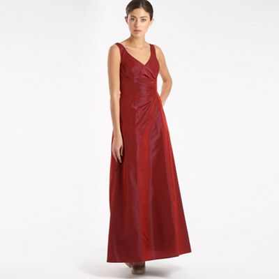 £110 Red taffeta full length ballgown