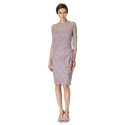 Debut - Light purple lace drape dress