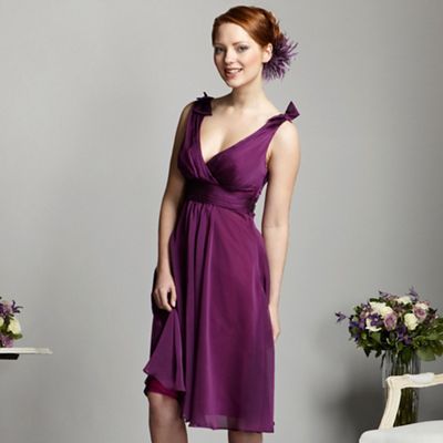 Debut Plum built up strap prom dress- at Debenhams.ie