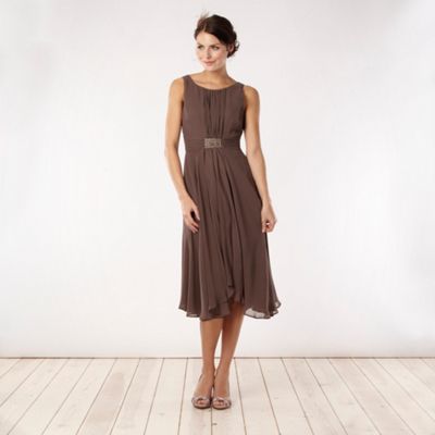 dress brown empire debut light line debenhams embellished dresses