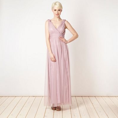 Lilac mesh ruched bust dress                                                                                                    