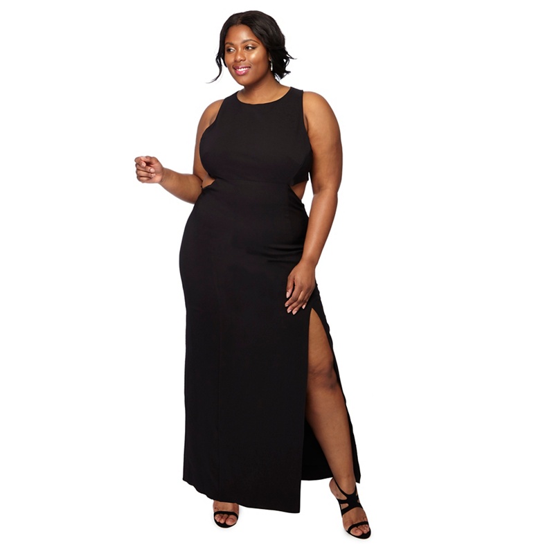 Debut - Black Lace Back 'Kim' Plus Size Maxi Dress Review