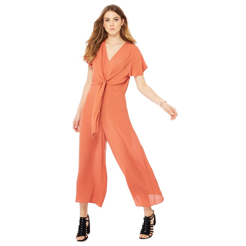 Nine by Savannah Miller - Terracotta Knot Front Detail Jumpsuit Review