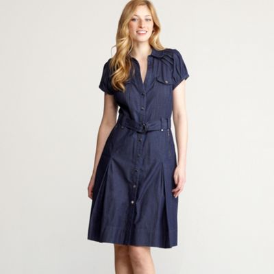 Blue denim smart dress