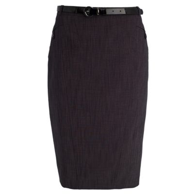 J by Jasper Conran Dark grey cross hatch pencil skirt