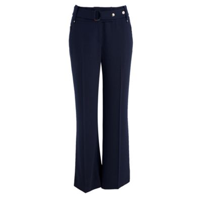 Navy blue popper trousers