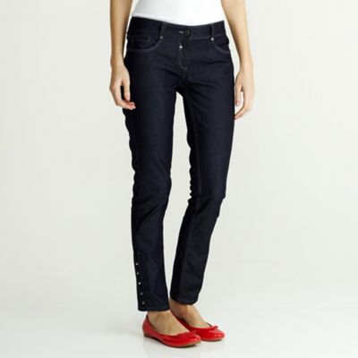 Dark blue ankle grazer jeans