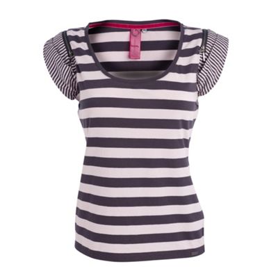 Pink bold stripe zip t-shirt
