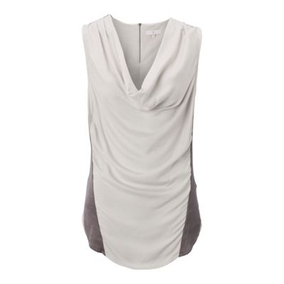 J by Jasper Conran Grey mixed panel top