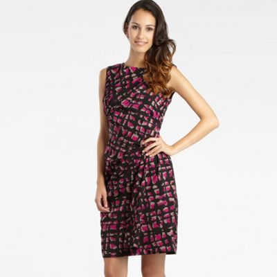 Black abstract print shift