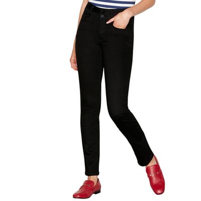 J by Jasper Conran Black 'Lift and Shape' high-waisted straight leg jeans | Debenhams