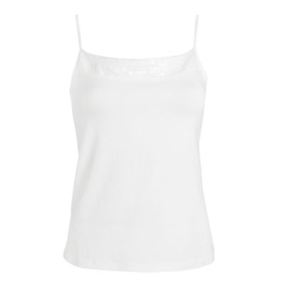 Petite pack of two ivory camisoles