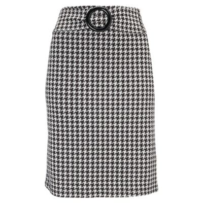Petite Collection Petite black and white dogtooth pencil skirt