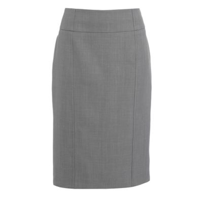 Petite Collection Petite silver pencil skirt