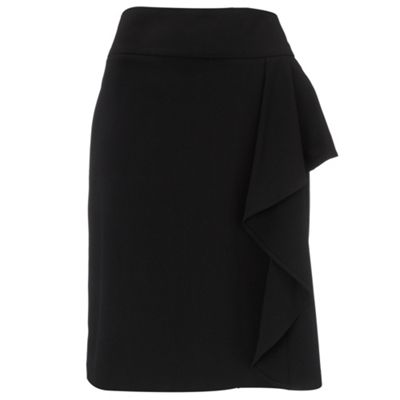 Petite Collection Petite black waterfall detail pencil skirt