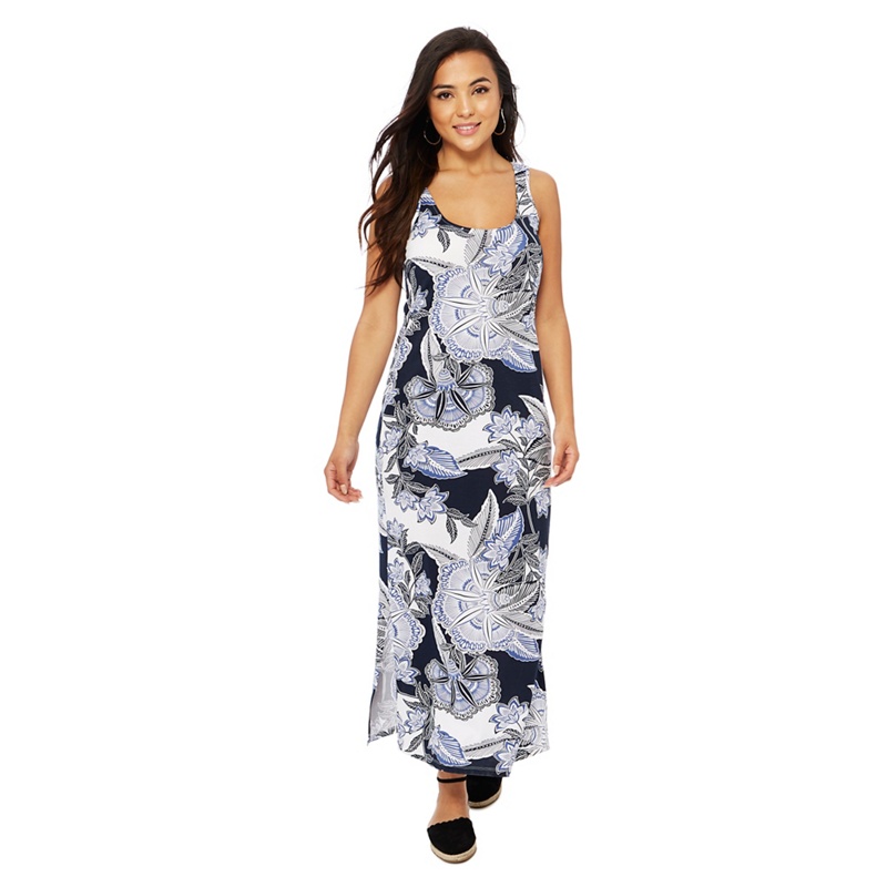 The Collection Petite - Blue And White Floral Print Petite Maxi Dress Review